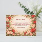 Rose Garden Valentine Party Bedankkaart (Staand voorkant)