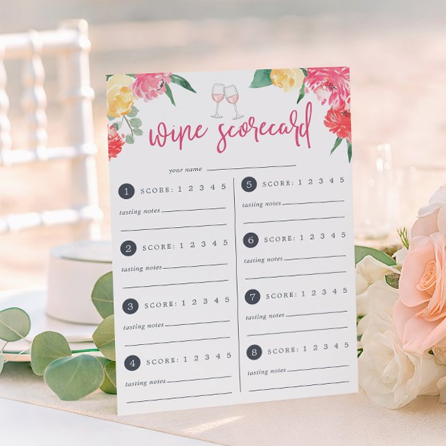 Rosé Garden | Wijnproeverij Scorekaart (Creator heeft geüpload)