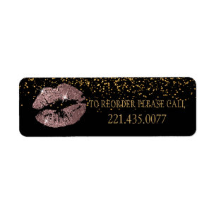 Rose Glitter Lips - Reorder Etiket