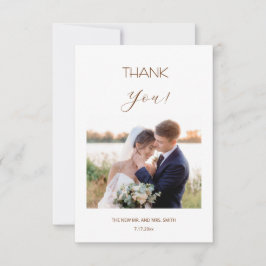 Rose Gold 3D Flowers Roses Thank You Card Bedankkaart