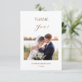Rose Gold 3D Flowers Roses Thank You Card Bedankkaart (Staand voorkant)