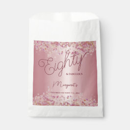 Rose Gold 80th Birthday Party  Bedankzakje