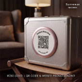 Rose Gold aangepaste QR-code en website promo Magneet