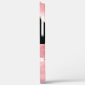 Rose Gold Agate Glitter Monogram Case-Mate iPhone Case (Achterkant / Links)