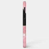 Rose Gold Agate Glitter Monogram Case-Mate iPhone Case (Achterkant/links)