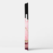 Rose Gold Agate Glitter Monogram Case-Mate iPhone Case (Achterkant / Rechts)
