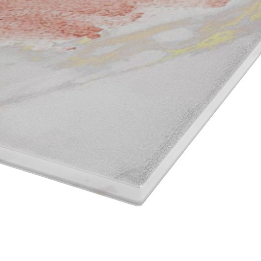 Rose Gold and Marble glitter Name Snijplank (Hoek)