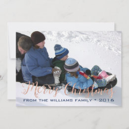 Rose Gold and Red Christmas Knit Feestdagenkaart