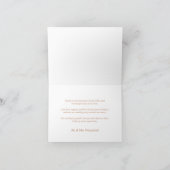 Rose gold and white wedding photo favor bedankkaart (Binnen)