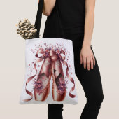 Rose Gold Ballet Slippers Large Shoulder Tote  Bag (Dichtbij)