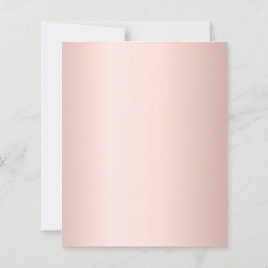 Rose gold balloons birthday invitation (Achterkant)