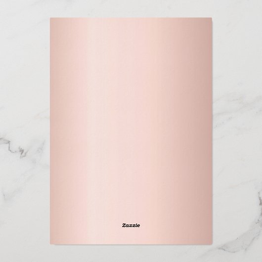 Rose gold balloons luxury birthday  folie uitnodiging (Achterkant)