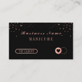 Rose Gold Beauty Loyalty Card – Minimalist Design (Achterkant)