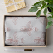 Rose Gold Bee Series Design 2 Vloeipapier Tissuepapier (Geschenk)