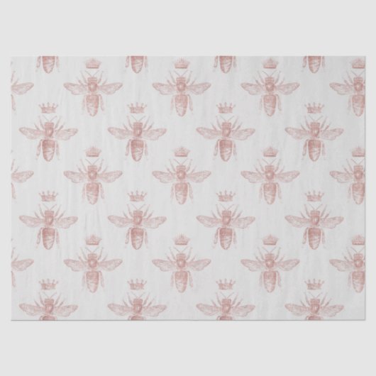 Rose Gold Bee Series Design 2 Vloeipapier Tissuepapier (Voorkant)