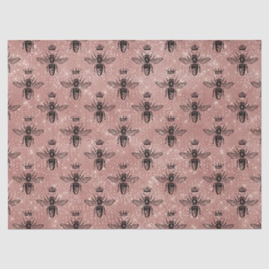 Rose Gold Bij Serie Design 1 Tissuepapier (Voorkant)