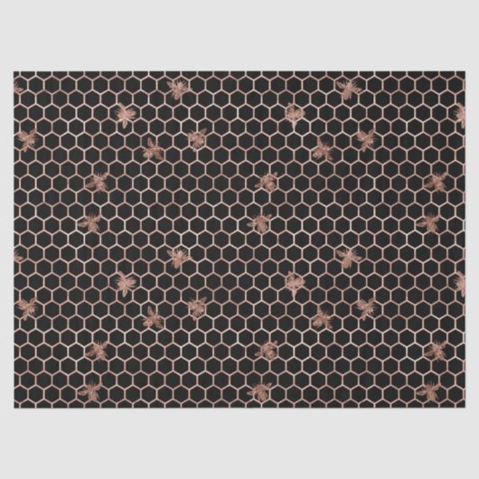 Rose Gold Bij Serie Design 7 Tissue Papier (Voorkant)