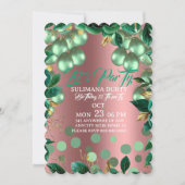 Rose Gold Birthday Invitation Template: Let's Part Kaart (Voorkant)