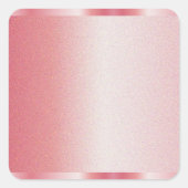 Rose Gold Blank Template Add Your Text Name Logo Vierkante Sticker (Voorkant)