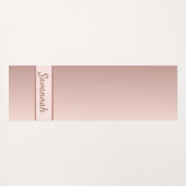 Rose gold blush name modern elegant yogamat (Achterkant (horizontaal))