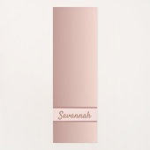 Rose gold blush name modern elegant yogamat (Voorkant)