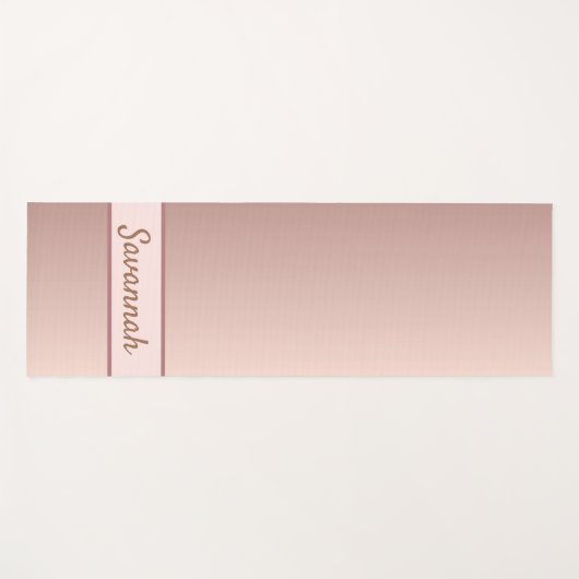 Rose gold blush name modern elegant yogamat (Voorkant (horizontaal))