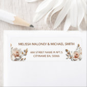 Rose Gold Blush Pink 3D Floral Etiket (Insitu)