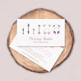 Rose Gold Body Piercing Studio Visitekaartje