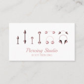Rose Gold Body Piercing Studio Visitekaartje (Voorkant)