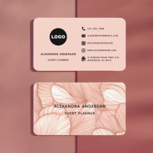 Rose Gold Botanische Bladeren Bloemist Logo