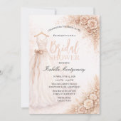 Rose Gold Bridesmaid Dress Bridal Shower Kaart (Voorkant)