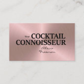 Rose Gold Brushed Event Bartender Business Card Visitekaartje (Voorkant)
