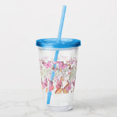 rose gold butterfly acryl drinkbeker (Achterkant)