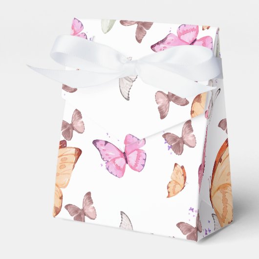 rose gold butterfly bedankdoosjes (Voorkant Zijde)
