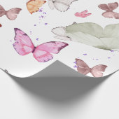 rose gold butterfly cadeaupapier (Hoek)