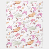 rose gold butterfly fleece deken (Voorkant)