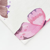 rose gold butterfly fleece deken (Hoek)