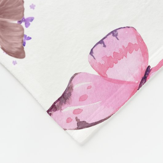 rose gold butterfly fleece deken (Hoek)