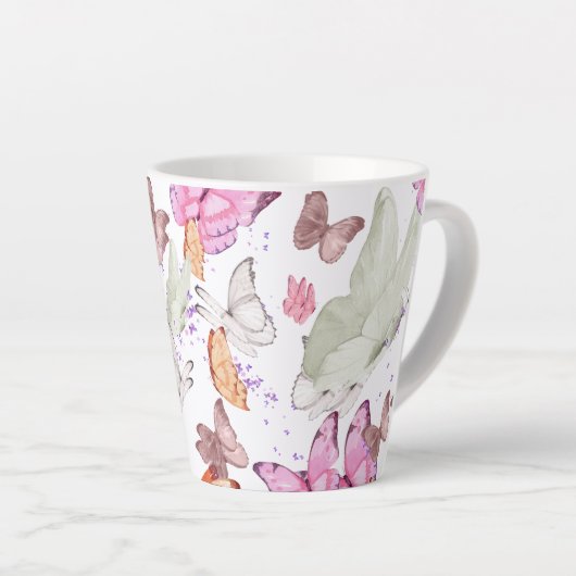 rose gold butterfly latte mok (Rechterhoek)
