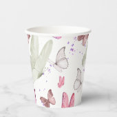rose gold butterfly papieren bekers (Voorkant)