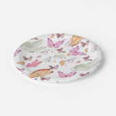 rose gold butterfly papieren bordje (Gekanteld)