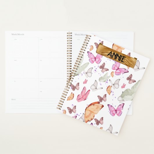 rose gold butterfly planner (Display)