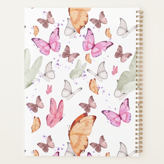 rose gold butterfly planner (Achterkant)