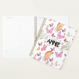 rose gold butterfly planner