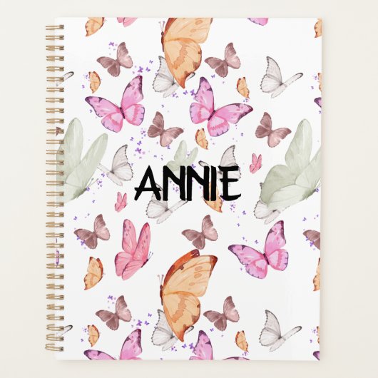 rose gold butterfly planner (Voorkant)