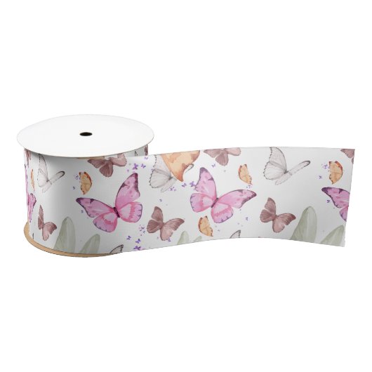 rose gold butterfly satijnen lint (Spoel)