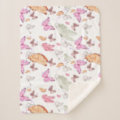 rose gold butterfly sherpa deken (Voorkant)