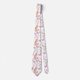 rose gold butterfly stropdas