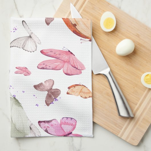 rose gold butterfly theedoek (Quarter Fold)