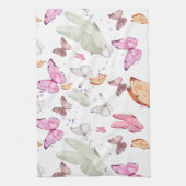 rose gold butterfly theedoek (Verticaal)